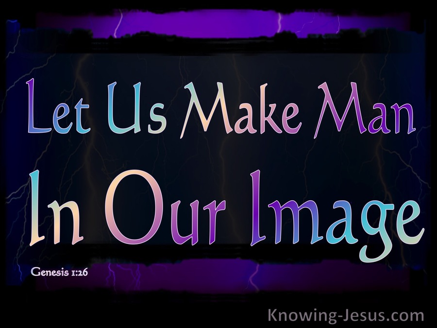 Genesis 1:26 Let Us Make Man In Our Image (black)